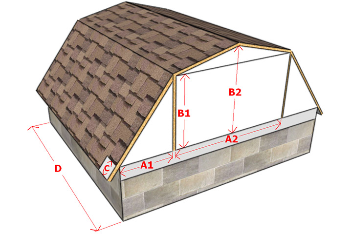 Двухскатная крыша с мансардой