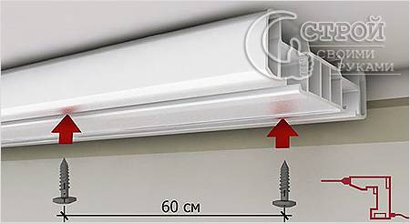 Как установить потолочный карниз