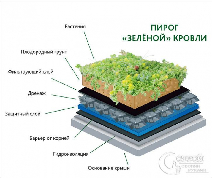 Как сделать газон на крыше