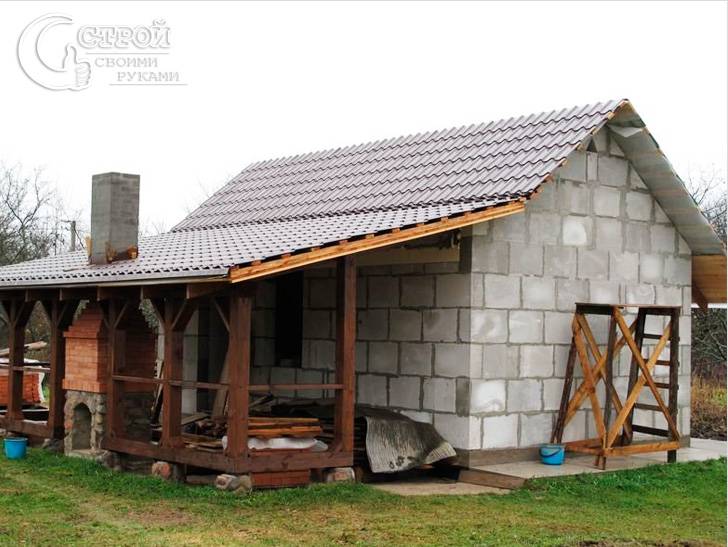 Баня из пеноблоков своими руками